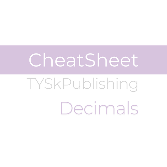 Decimals Cheat Sheet